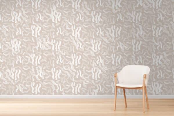 ALGAE TXFG22385 Chaise Blanche 3 TEX papier peint dekozy.fr