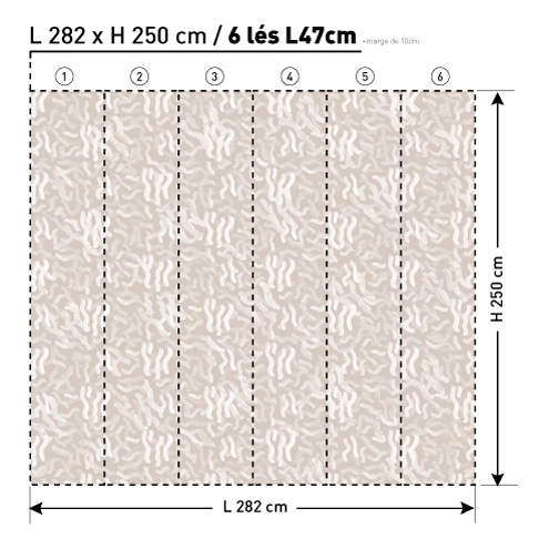ALGAE TXFG22385 L282xH250 TEX papier peint dekozy.fr