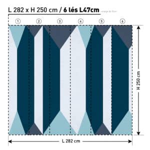EINDA TXFG22301 L282xH250 TEX papier peint dekozy.fr