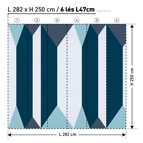 EINDA TXFG22301 L282xH250 TEX papier peint dekozy.fr