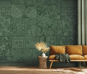 La tapisserie hawaïenne HONOLULU . Ce patchwork reprend avec finesse les trésors de l’île : les belles fleurs et feuilles tropicales, les tortues exotiques, les ananas juteux et les symboles ethniques.