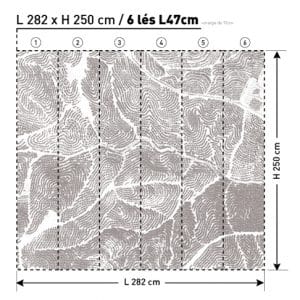 Landoni Cracks Light grey TXWF19644 L282xH250 TEX papier peint dekozy.fr