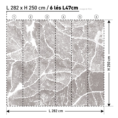 Landoni Cracks Light grey TXWF19644 L282xH250 TEX papier peint dekozy.fr