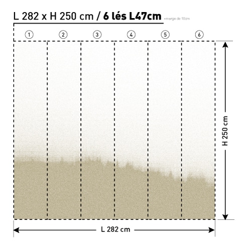 Landoni Fire Forest Beige TXWF19642 L282xH250 TEX papier peint dekozy.fr
