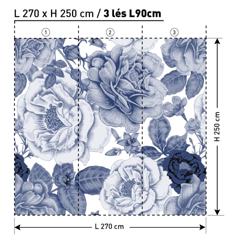 NA2201 2 BOUQUET A MxDEKOZY L270 x H250 papier peint DEKOZY.FR