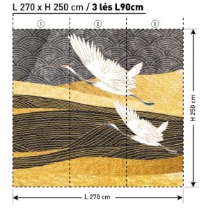PA2001 ONDES A MxDEKOZY L270 x H250 papier peint DEKOZY.FR