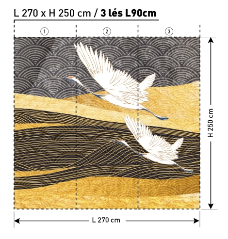 PA2001 ONDES A MxDEKOZY L270 x H250 papier peint DEKOZY.FR