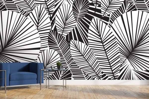 PAPIER PEINT TROPICAL FEUILLU Fauteuil Bleu TR2005 1.jpg