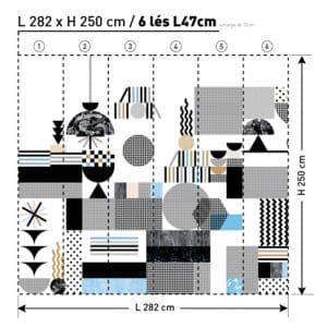 TXWR16103 L282xH250 TEX papier peint dekozy.fr