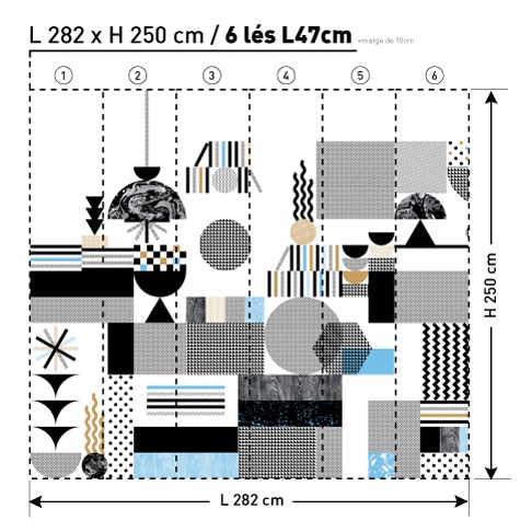 TXWR16103 L282xH250 TEX papier peint dekozy.fr