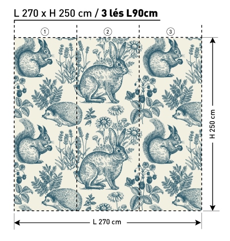 VI2002 1 CAMOMILLE A MxDEKOZY L270 x H250 papier peint DEKOZY.FR