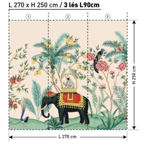 VI2007 1 ROSE FRONTIERE A MxDEKOZY L270 x H250 papier peint DEKOZY.FR