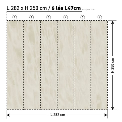 Landoni Reflections Beige TXWF19652 L282xH250 TEX papier peint dekozy.fr