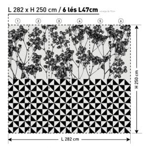 LudovicaRoberto Palomba Floricheck TXWF19655 L282xH250 TEX papier peint dekozy.fr