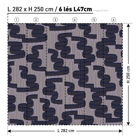 MOSSO TXFG22337 L282xH250 TEX papier peint dekozy.fr