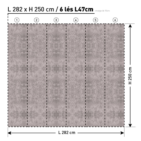 SALINA TXFG22377 L282xH250 TEX papier peint dekozy.fr