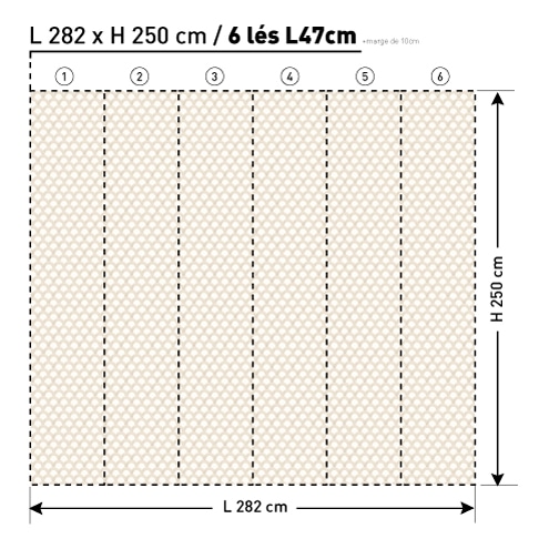 SCALES TXFG22413 L282xH250 TEX papier peint dekozy.fr