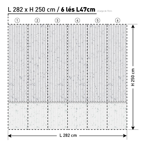 TERRAZZO TXFG22308 L282xH250 TEX papier peint dekozy.fr
