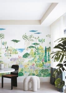 Les vibrations tropicales d'Antibes, la plage derrière les dunes près d'Arcachon et les vibrations du Cap Ferret. Le tout illustré dans un seul jardin, celui de Hanneke Jongsma, illustratrice néerlandaise. Ce jardin a été crée par son amour des paysages français dans une gamme de couleurs pleine de fraicheur.