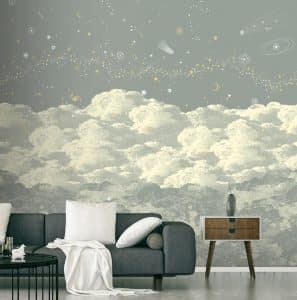 Cosmos est un dégradé de nuages sur un fond étoilé.