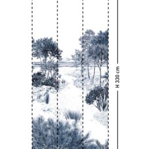 DUNE Bleu PanneauA L150 H330cm IL papier peint dekozy.fr