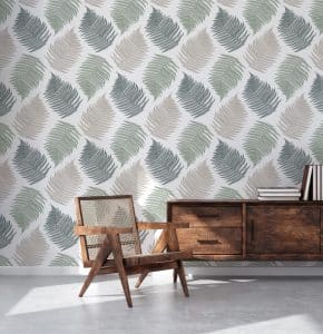 Catherine Prigent a l'art de travailler ses motifs avec une extrême finesse : rapprochez-vous et admirez le remarquable travail de chaque fougère. Retrouvez ce motif en 2 coloris.