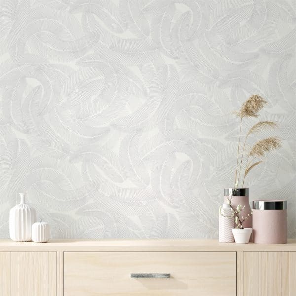 PLUME Anthracite SITUATION IL papier peint dekozy.fr