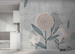Un papier peint ZOE pour la chambre d'un enfant qui met en avant la simplicité des fleurs avec des lignes, des formes et des nuances, tout en ajoutant une touche de couleur pour apporter de la lumière à l'environnement, peut créer une ambiance douce. et apaisante.